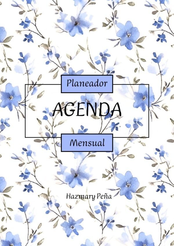 Agenda de flores azules