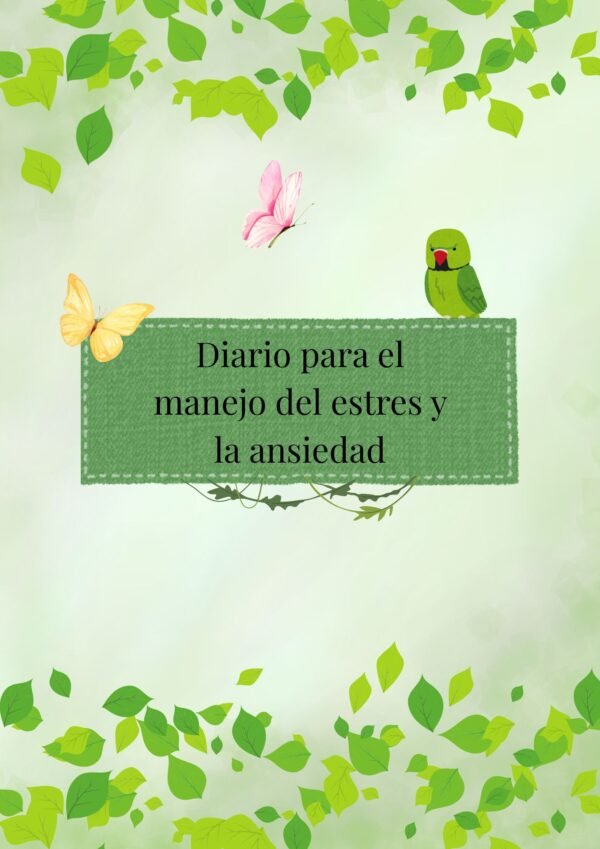 Diario ansiedad y estrés verde